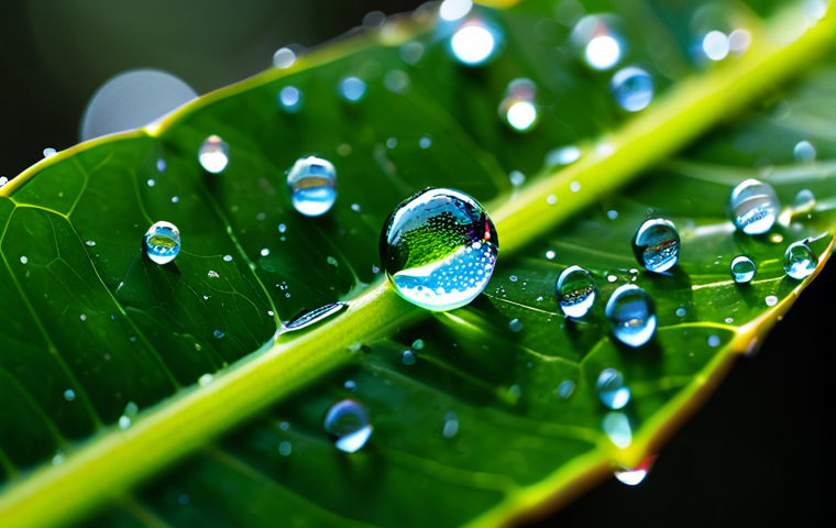 영상 속도 조절 편집법 - **Prompt for Slow Motion:**
    "A hyper-realistic, extreme close-up of a single, iridescent raindro...