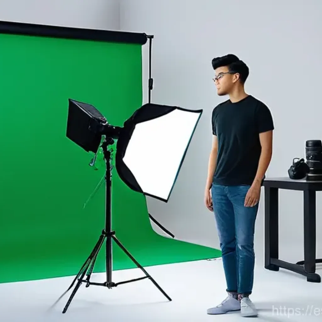 크로마키 촬영 및 편집 - **Prompt 1: Home Chroma Key Studio Setup**
    "A young, diverse content creator, mid-20s, with shor...